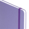 Блокнот А5 135x212мм BRAUBERG "Soft touch" под кожу, резинка, держатель, 80л клетка, сиреневый, 117150 - фото 6585768