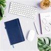Блокнот А5 135x212мм BRAUBERG "Soft touch" под кожу, резинка, держатель, 80л клетка, синий, 117149 - фото 6585791