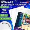 Бумага для гуаши и акрила А3 20л, 235 г/м2, 297х420мм, в папке, BRAUBERG ART CLASSIC, "Балет", 117735 - фото 6585957