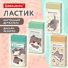 Ластик BRAUBERG CUTE CATS, 50х24х10 мм, прямоугольный, цвет ластика ассорти, эко-пвх, картонный держатель, 273227 - фото 6587932