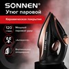 Утюг паровой SONNEN SI-6680, 2200 Вт, керамическое покрытие, антикапля, черный/розовый, 456997 - фото 6603507