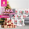 Плед новогодний 200х220см "Гномики", полиэстер, 210г/м2, ЗОЛОТАЯ СКАЗКА, 592532 - фото 6603599