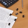 Зажимы для бумаг LAMARK, КОМПЛЕКТ 12 шт., 19 мм, на 60 листов, черные, картонная коробка - фото 6616582