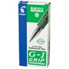 Ручка гелевая с грипом PILOT "G-1 Grip", ЗЕЛЕНАЯ, корпус прозрачный, узел 0,5 мм, линия письма 0,3 мм, BLGP-G1-5 G - фото 6627309