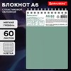 Блокнот МАЛЫЙ ФОРМАТ А6 60л, BRAUBERG, силиконовый гребень, обложка пластик, клетка, зеленый, 117564 - фото 6644792