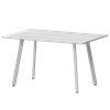 Стол нераздвижной Альфа Обеденные столы в пластике Альфа 1200 (Н-3815) Фрост/Белый муар - фото 6658346