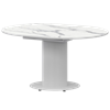 Стол раздвижной Амур Обеденные столы в пластике Амур 1000+300 (Н-3783) Мрамор Белый/Белый муар - фото 6658354
