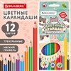 Карандаши цветные кросс-серия "МИЛЫЕ КОТЫ", 12 цветов, трехгранные, BRAUBERG, 182109 - фото 6694337