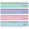 Линейка пластиковая 15 см BRAUBERG "PASTEL", тонированная, ассорти, 117012 - фото 6695239