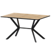Стол нераздвижной Сириус Обеденные столы в пластике Сириус 1200 (Н-3825) Дуб Вотан/Черный муар - фото 6869410