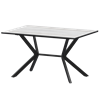 Стол нераздвижной Сириус Обеденные столы в пластике Сириус 1200 (Н-3825) Фрост/Черный муар - фото 6869414