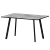 Стол нераздвижной Альфа Обеденные столы в пластике Альфа 1200 (Н-3815) Фаерстоун/Черный муар - фото 6869416