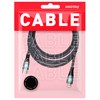Кабель Type-C - Lightning, 1 м, 3 А, SMARTBUY, для быстрой зарядки и передачи данных, черный, PDTRANSP-BLACK - фото 6942092