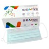 Маски медицинские SENSE одноразовые КОМПЛЕКТ 50 штук короб, 3-х слойные, мельтблаун, мятная - фото 6972083