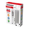 Обогреватель масляный SONNEN DFS-9E, 2000 Вт, механическое управление, 3 режима, 9 секций, белый, 457780 - фото 7023310