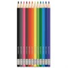 Карандаши цветные стираемые с ластиком BRAUBERG ERASABLE, 12 цветов, шестигранные, 182070 - фото 7047847