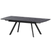 Стол раздвижной Фаворит Обеденные столы в пластике Фаворит 1400+300 (Н-3791) Даркстоун/Черный муар - фото 7135871