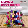 Нитки для вышивания (мулине), набор 25 цветов, 10 м, хлопок, DEVELIA (Девелиа), 665678 - фото 7165257