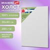 Холст на подрамнике BRAUBERG ART BASIC 30*40 см, 280 г/м2, хлопок, мелкое зерно, грунт, 192666 - фото 7284211