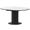 Стол раздвижной Амур Обеденные столы в пластике Амур 1000+300 (Н-3783) Супер Белый/Черный муар - фото 7338046