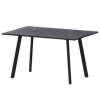 Стол нераздвижной Альфа Обеденные столы в пластике Альфа 1200 (Н-3815) Даркстоун/Черный муар - фото 7338092