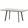 Стол раздвижной Альфа Обеденные столы в пластике Альфа 1200+300 (Н-3780) Серый Каспий/Черный муар - фото 7338095