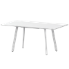 Стол раздвижной Альфа Обеденные столы в пластике Альфа 1200+300 (Н-3780) Супер Белый/Белый муар - фото 7338096