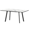 Стол раздвижной Альфа Обеденные столы в пластике Альфа 1200+300 (Н-3780) Мрамор Белый/Черный муар - фото 7338100