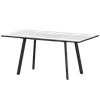 Стол раздвижной Альфа Обеденные столы в пластике Альфа 1200+300 R20 Фрост/Черный муар - фото 7338118