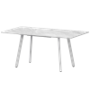 Стол раздвижной Альфа Обеденные столы в пластике Альфа 1100+300 R20 Лавант/Белый муар - фото 7338128