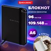 Блокнот с резинкой в клетку 96 л., МАЛЫЙ ФОРМАТ А6, 109х148 мм, твердая обложка, BRAUBERG, "Minimal", 116333 - фото 7343652