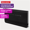 Еженедельник недатированный с резинкой 171х93 мм, BRAUBERG, твердый, 64 л., "Minimal", черный, 116309 - фото 7343697