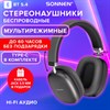 Наушники беспроводные накладные полноразмерные раздвижные мультирежимные, SONNEN HP-B12B, Bluetooth 5.4, черные, 514126 - фото 7365740