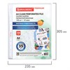 Папки-файлы перфорированные А4 BRAUBERG "PREMIUM", КОМПЛЕКТ 100 шт., матовые, 35 мкм, 273005 - фото 7421038