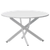 Стол нераздвижной Геометрия 2 Обеденные столы в пластике Геометрия 2 1000 (Н-3782) Супер Белый/Белый муар - фото 7458443