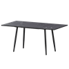 Стол раздвижной Бетта Обеденные столы в пластике Бетта 1100+300 Даркстоун/Черный муар - фото 7458473