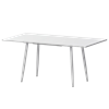 Стол раздвижной Бетта Обеденные столы в пластике Бетта 1100+300 Супер Белый/Белый муар - фото 7458478