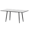 Стол раздвижной Бетта Обеденные столы в пластике Бетта 1200+300 Фрост/Черный муар - фото 7458488