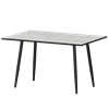 Стол нераздвижной Бетта Обеденные столы в пластике Бетта 1200 Серый Каспий/Черный муар - фото 7458510