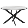 Стол нераздвижной Геометрия 2 Обеденные столы в пластике Геометрия 2 1000 (Н-3782) Фрост/Черный муар - фото 7458514