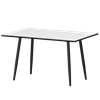 Стол нераздвижной Бетта Обеденные столы в пластике Бетта 1200 Супер Белый/Черный муар - фото 7458517