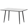 Стол нераздвижной Бетта Обеденные столы в пластике Бетта 1200 Фрост/Черный муар - фото 7458519