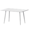 Стол нераздвижной Бетта Обеденные столы в пластике Бетта 1200 Супер Белый/Белый муар - фото 7458531
