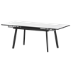 Стол раздвижной Гранд Обеденные столы в пластике Гранд 1200+300+300 (Н-3778) Супер Белый/Черный муар - фото 7458540