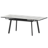 Стол раздвижной Гранд Обеденные столы в пластике Гранд 1400+300+300 (Н-3799) Серый Каспий/Черный муар - фото 7458543