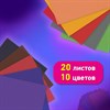 Цветная бумага ТИШЬЮ 17 г/м2, А4 (210х297 мм), 20 листов, 10 цветов интенсив, в папке, BRAUBERG, 116498 - фото 7463167