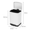 Ведро мусорное с педалью 6л, крышка с доводчиком, белое матовое, металл, LAIMA ULTRA, 701569 - фото 7463383