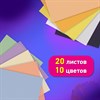 Цветная бумага ТИШЬЮ 17 г/м2, А4 (210х297 мм), 20 листов, 10 цветов пастель, в папке, BRAUBERG, 116497 - фото 7499321