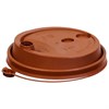 Крышка с питейником для бумажного стакана, ДИАМЕТР 90 мм, матовая коричневая, ПП, ВЗЛП, 3001М/Кор - фото 7499357