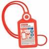 Бейдж вертикальный для пропуска и ID-карт, СИЛИКОНОВЫЙ, 85х54 мм, шнурок 42 см, красный, BRAUBERG, 238903 - фото 7543172